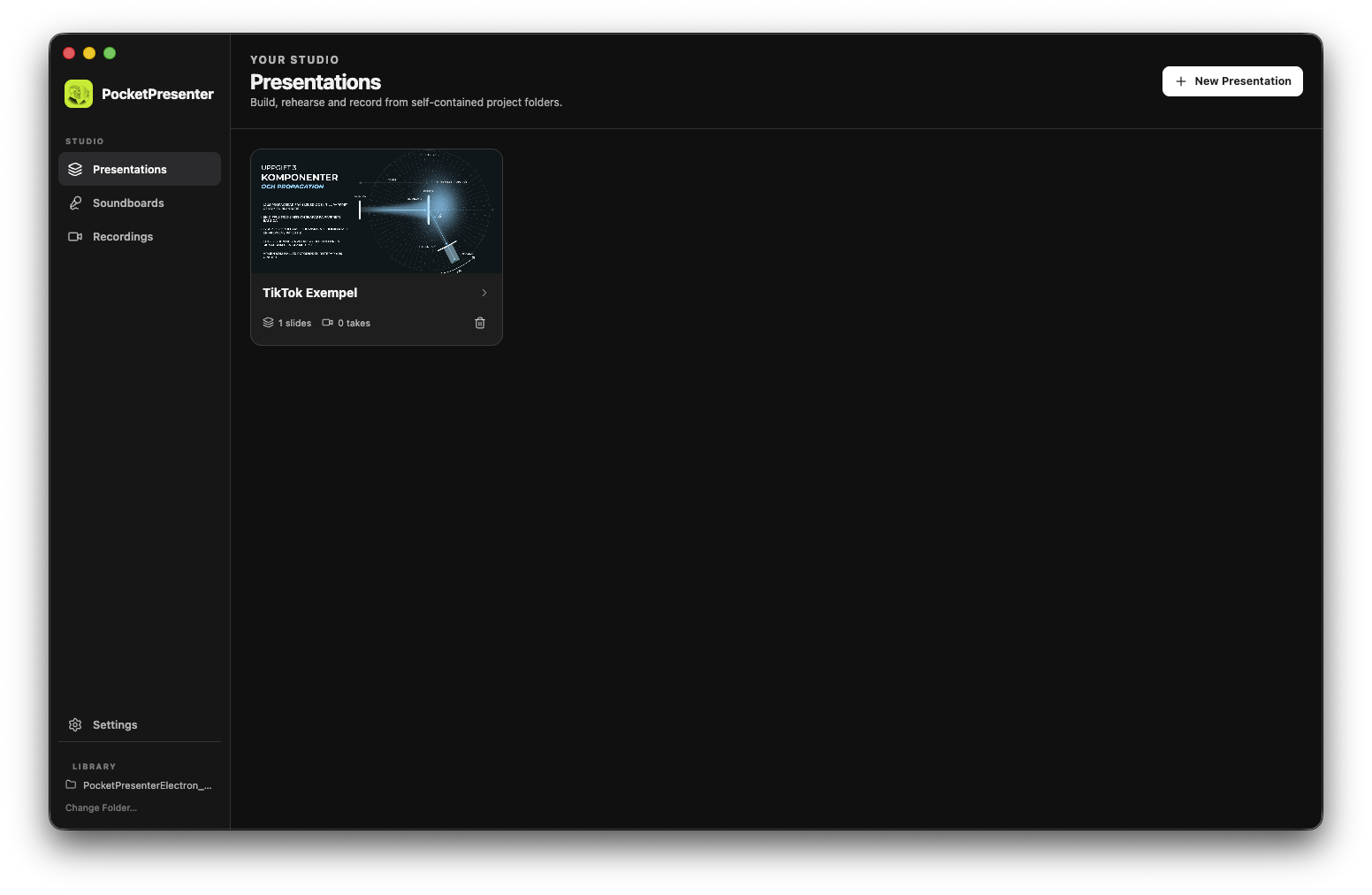 PocketPresenter presentation library